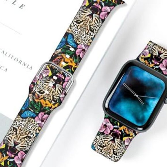 NEW Floral Leopard Apple Watch Band - Picture 2 of 3